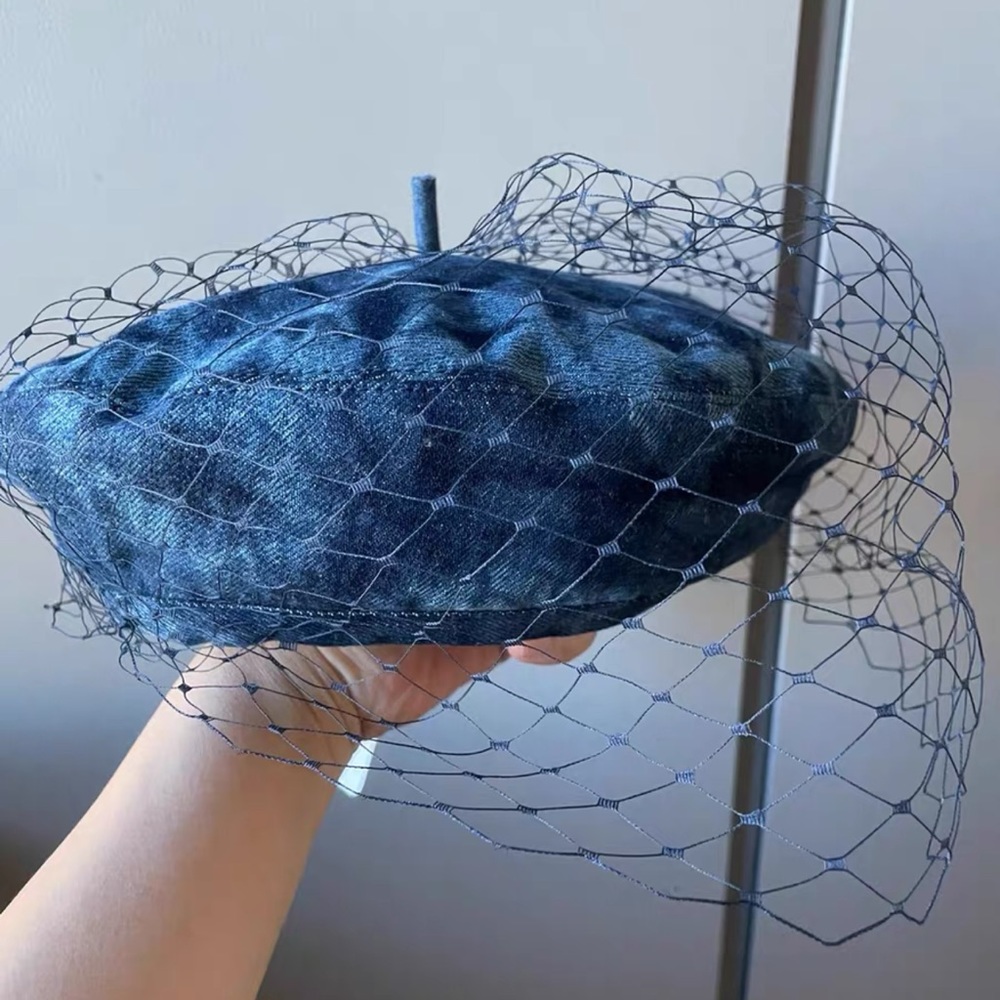 Dior denim hat with veil - Picture 1 of 4